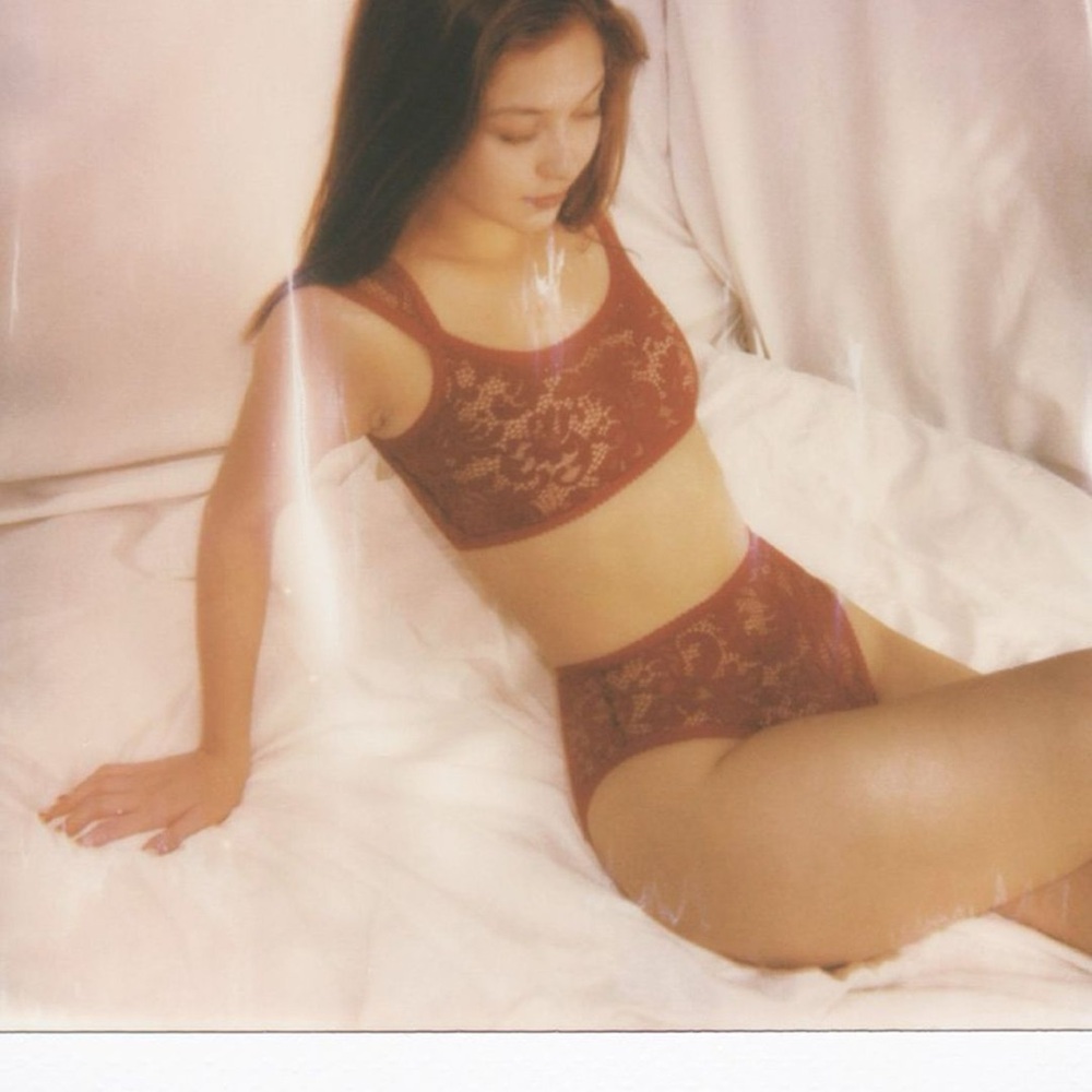 SOLD! red lace crop top by hopeless lingerie small new